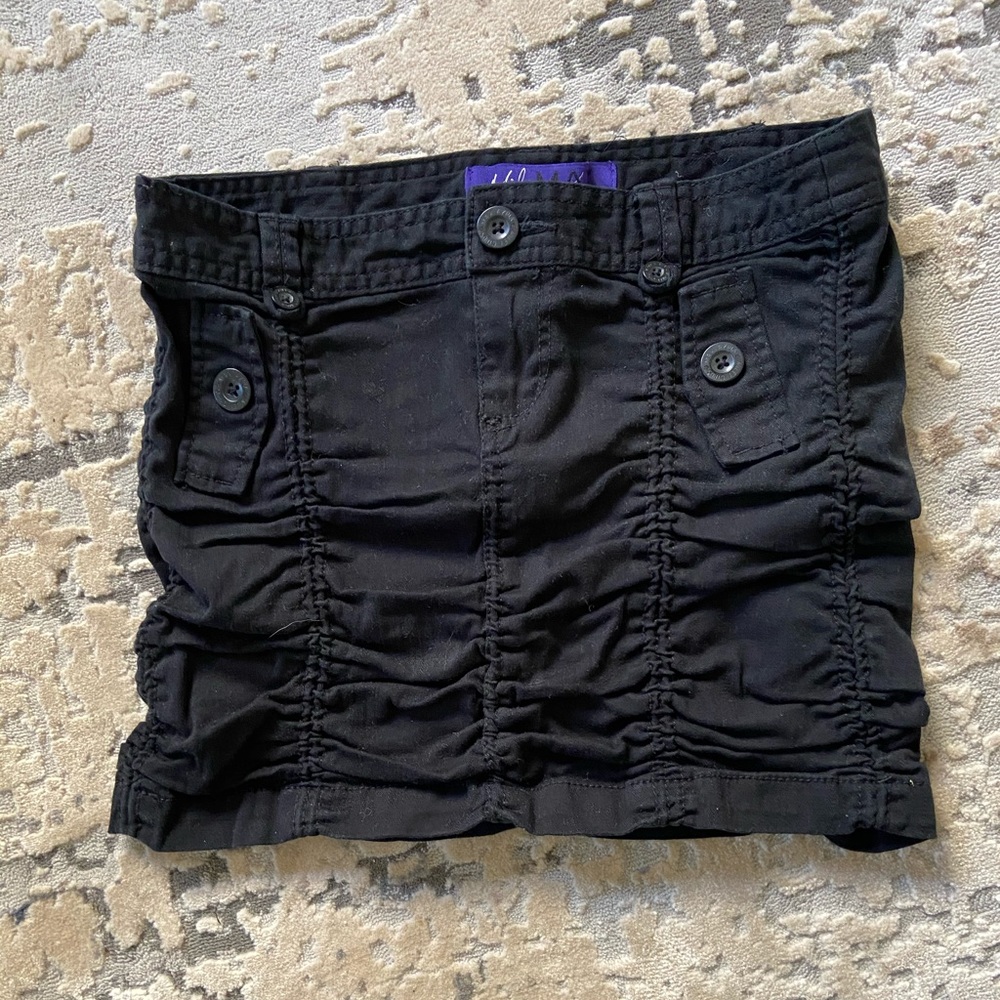 Black mini skirt